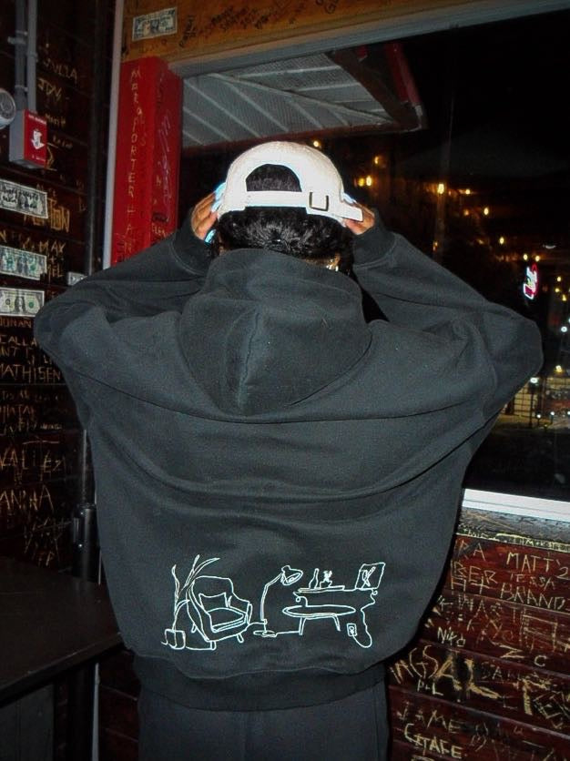 Sundays Off Hoodie Black