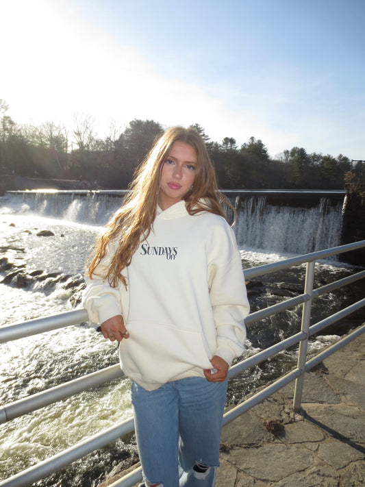 Sundays Off Hoodie Butter Cream